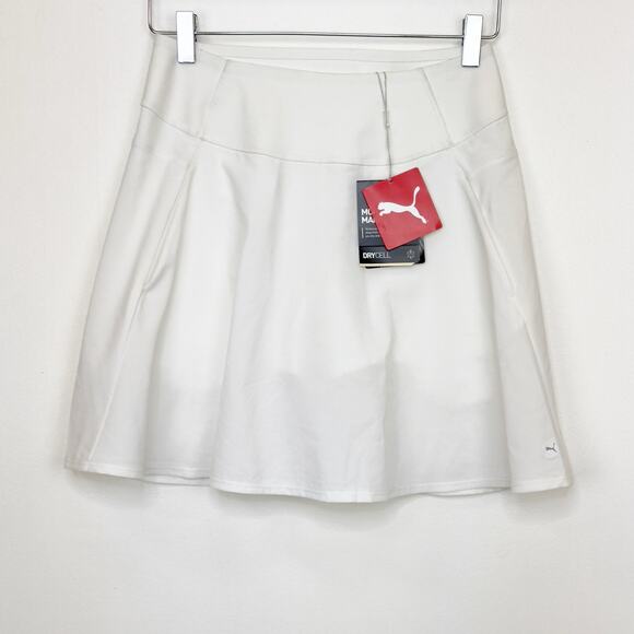 NWT Women's Puma Power Shape White Athletic Skirt Skort S - Picture 1 of 9